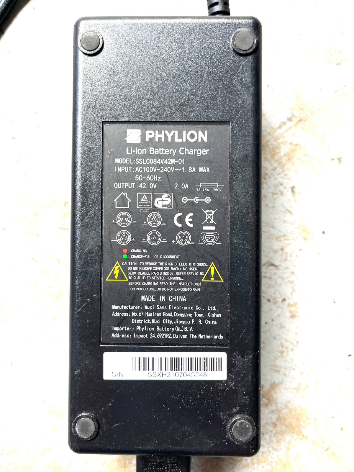 Stella Type 2 acculader van Phylion 36V 2A ✅